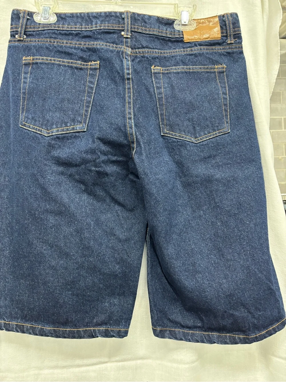Women’s High-Rise Dark Blue Denim Jean Shorts